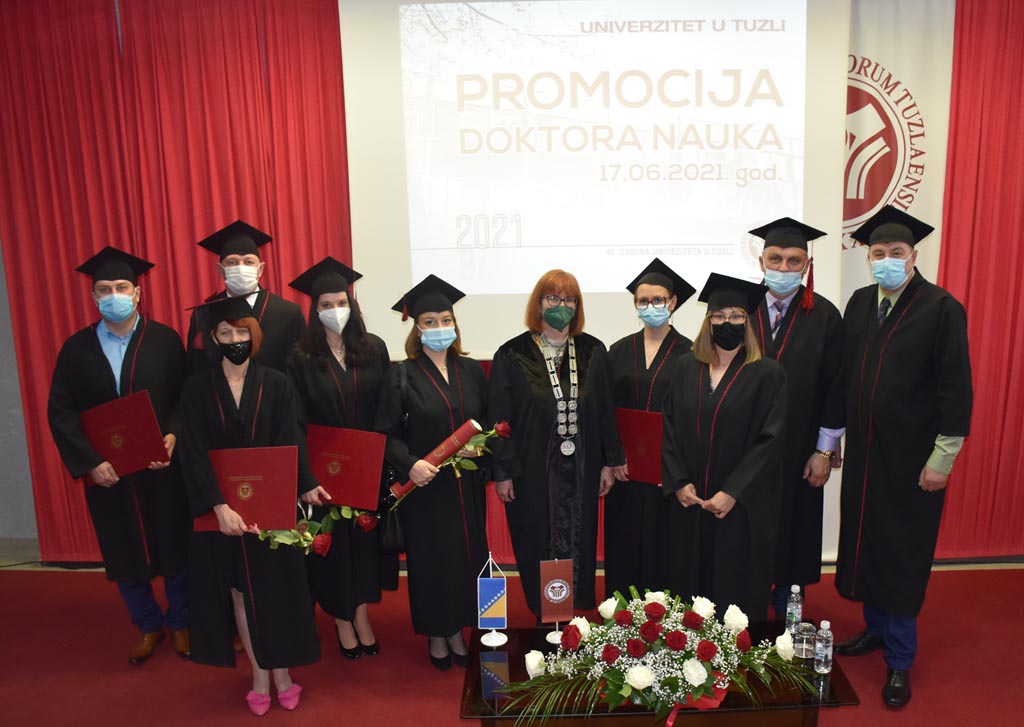 Univerzitet u Tuzli - Svečana promocija doktora nauka, juni 2021.